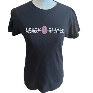 Demon Slayer Anime Logo Graphic T‑Shirt – Black, XS